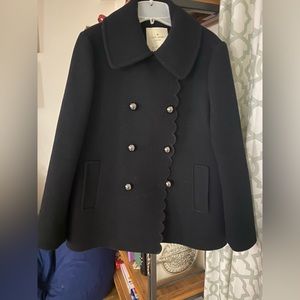 Black Kate Spade Pea Coat